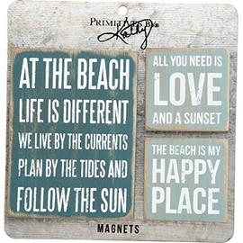 Primitives by Kathy #27502 Wooden Magnet Set, Beach Large