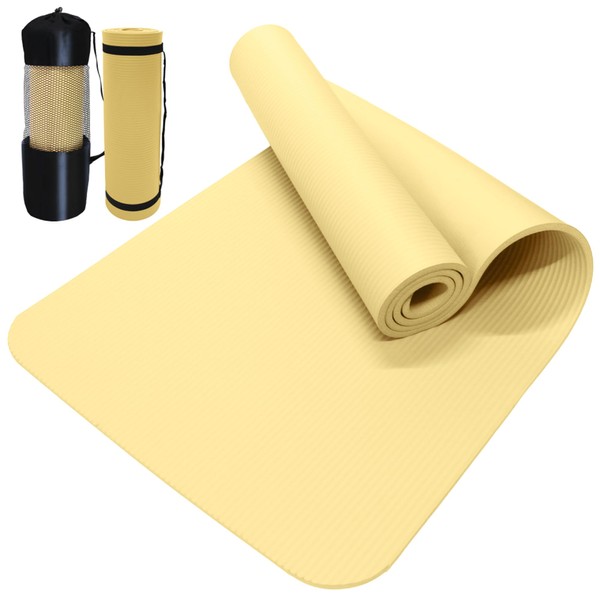 DABADA Yoga Mat, 0.4 inch (10 mm) Thick, Includes Stretch
