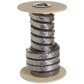 Palmetto 5000 Series Flexible Graphite Compression Packing Seal, Shiny Gray, 1/4" Square, 10' Length