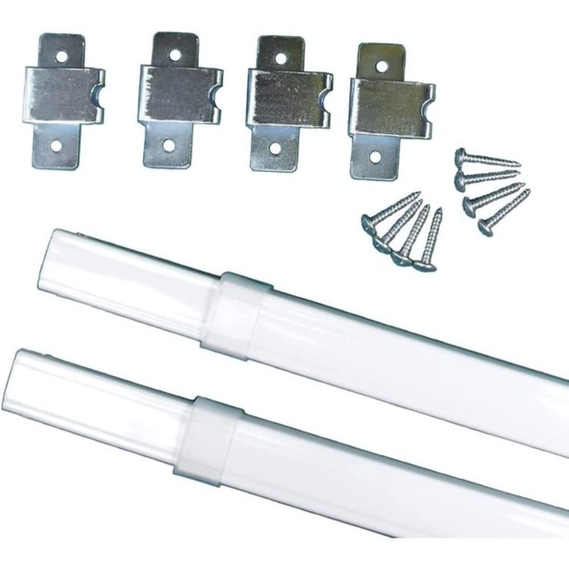 TWO Kirsch FLAT SASH RODS for Top & Bottom Doors