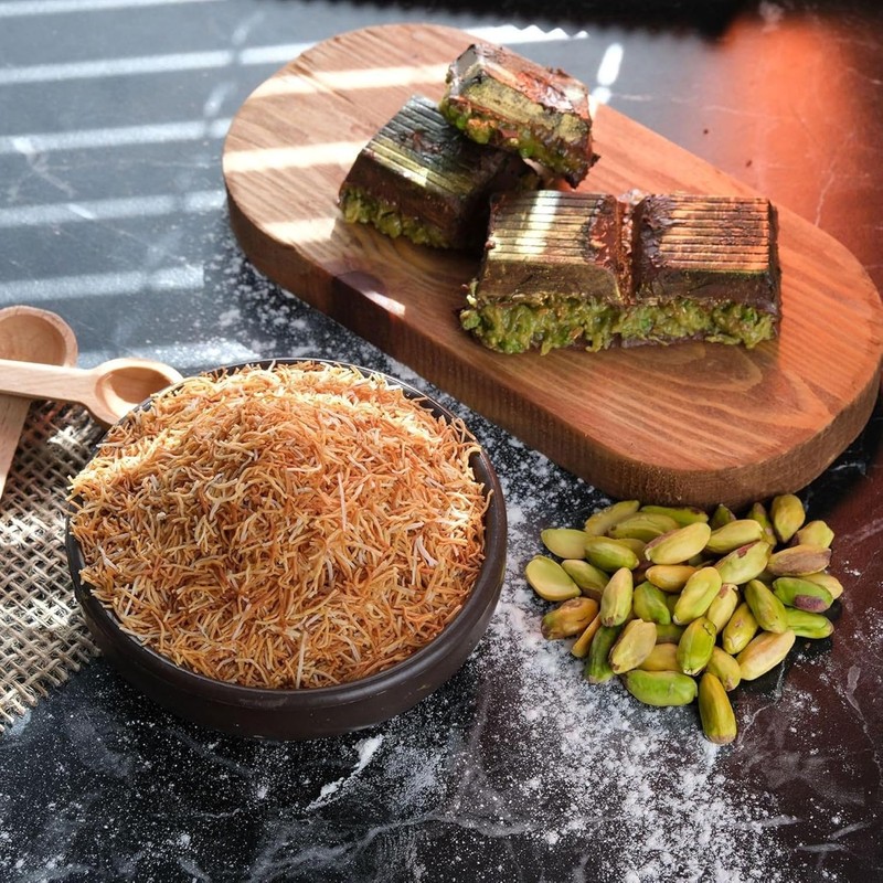 Pufai Erendiz Roasted Kadaifi, dough strand, special Kadaifi for Dubai
