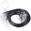 BHAHAI 30 PCS Black Necklace Cord with Lobster Clasp Waxed