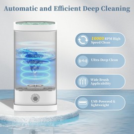 Limpiador Eléctrico De Brochas De Maquillaje, 7000 Rpm, Limpieza Profunda Para Todo Tipo De Brochas, Herramienta De Belleza Automática Para El Hogar Y Viajes, Regalo Ideal Para Mujeres,