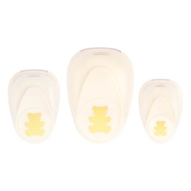 Vaessen Creative Punch Set – Motif Punch – Animals – 3 Pieces – Coloured Paper and Craft Material up to 250 g/m² – for Crafts with Paper and Scrapbooking, White Gold