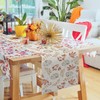 DTCSWACN Orange Pumpkins Fall Maple Leaves Thanksgiving Table Runner, Seasonal