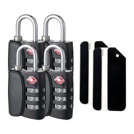 ZGSJ TSA Travel Luggage Locks with Indicator,Metal Luggage Lock TSA Zinc Alloy with 2 Luggage Tag
