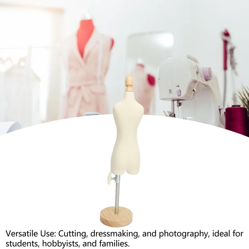 Dress Form Female Mannequin Torso Mini Dress Model with Wooden