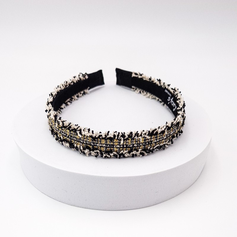 Burnaby Gold Tweed Hairband / 버나비 골드 트위드 헤어밴드