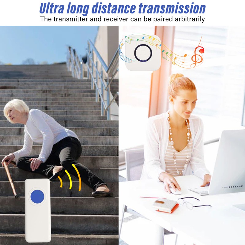 Wireless Caregiver Pager Ultra Long Distance Transmission Strong Penetration Elderly