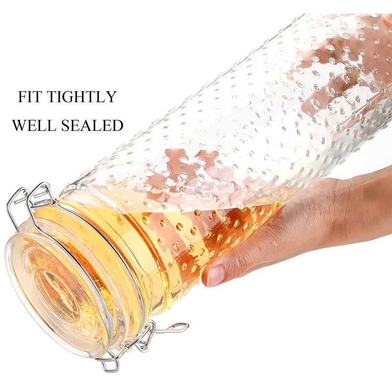 Yesland 2 Pcs 60 Oz Glass Food Storage Jar Canister