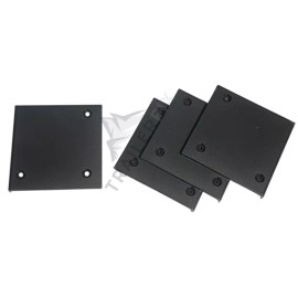 TrailerFix 4 Pack RV Slide Out Corner Cover 4-3/4" Square Protector Camper Trailer Black