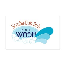 CafePress Scruba Dub Dub Car Wash Car Magnet 20 X 12 Magnet, 20"x 12" Magnetic Door Display