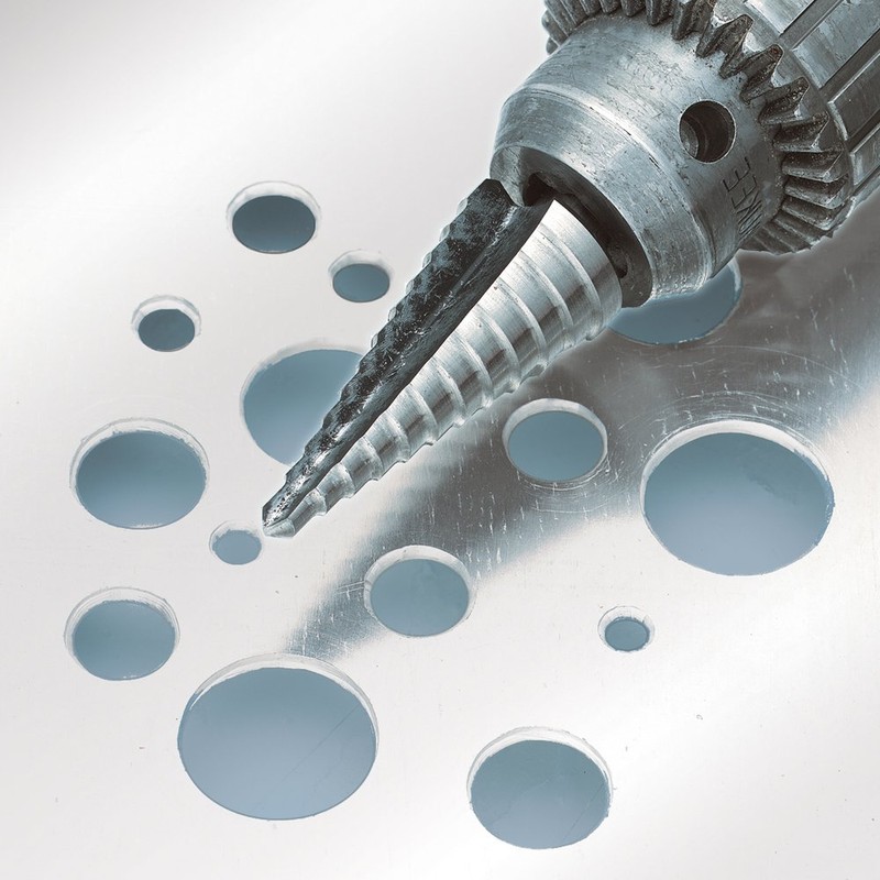IVY Classic 09002 6-Hole Step Drill Bit, 3/16" - 1/2",