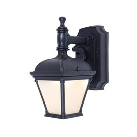 Home Decorators 2422-PIR 1-Light Black Activated Outdoor Integrated LED Lantern