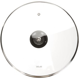 IBILI TAPA Cristal 26 CMS, Stainless Steel, transparent/Silber/schwarz, 26 x 26 x 10 cm