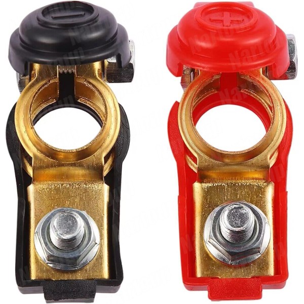 Nartoup 2 Car Battery Terminal Connector Post Positive Negative Heavy