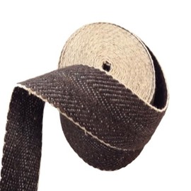 Black Barn Upholstery Supplies 2" (51mm) Wide Black and White Herringbone Webbing 10m Roll