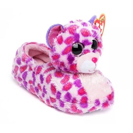 Ty NWT TY Beanie Boo GLAMOUR THE CAT Plush Big Head Slipper SMALL Kid Size 13/1