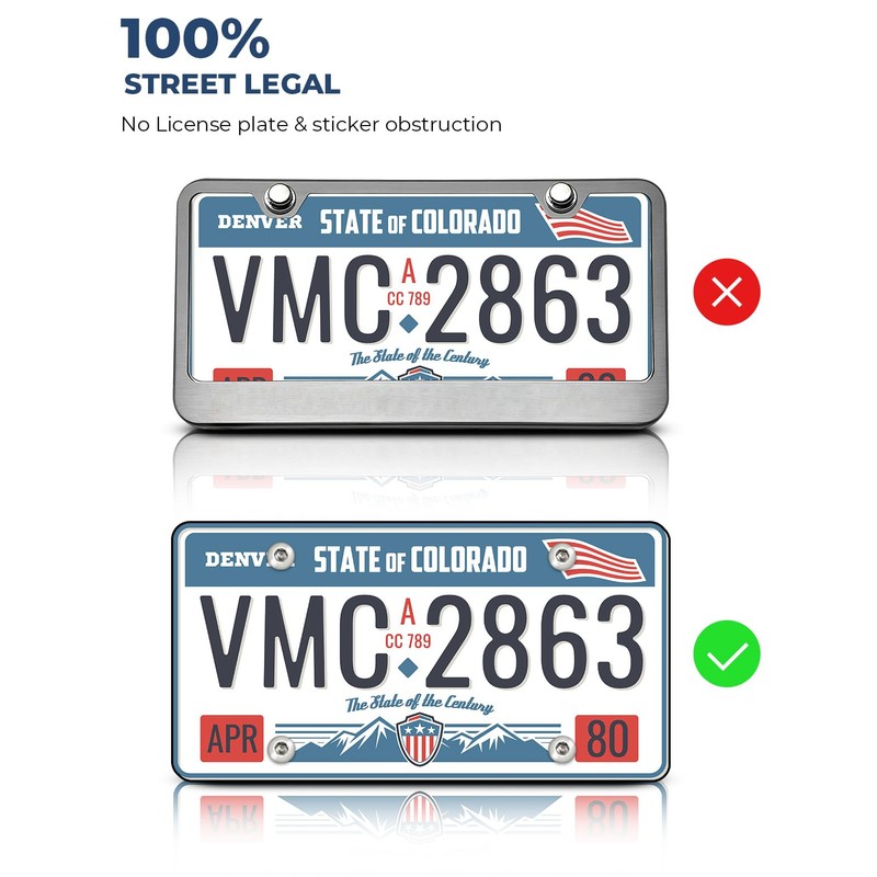Front License Plate Frame Compatible with 2021-2026 Bronco, JoyTutus Adjustable