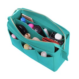 APSOONSELL Felt Bag Organizer Bag in Bag Insert Lightweight Freestanding Removable Zipper Back in Back Felt, blue, (marine blue)