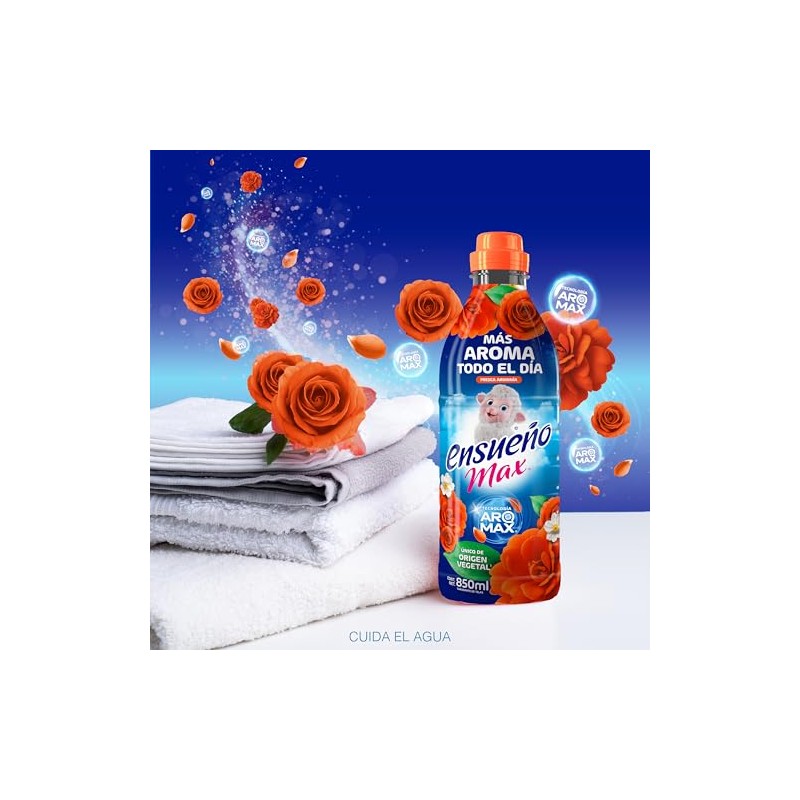 Ensueño Max suavizante de telas liquido Fresca Armonia 850 ml.