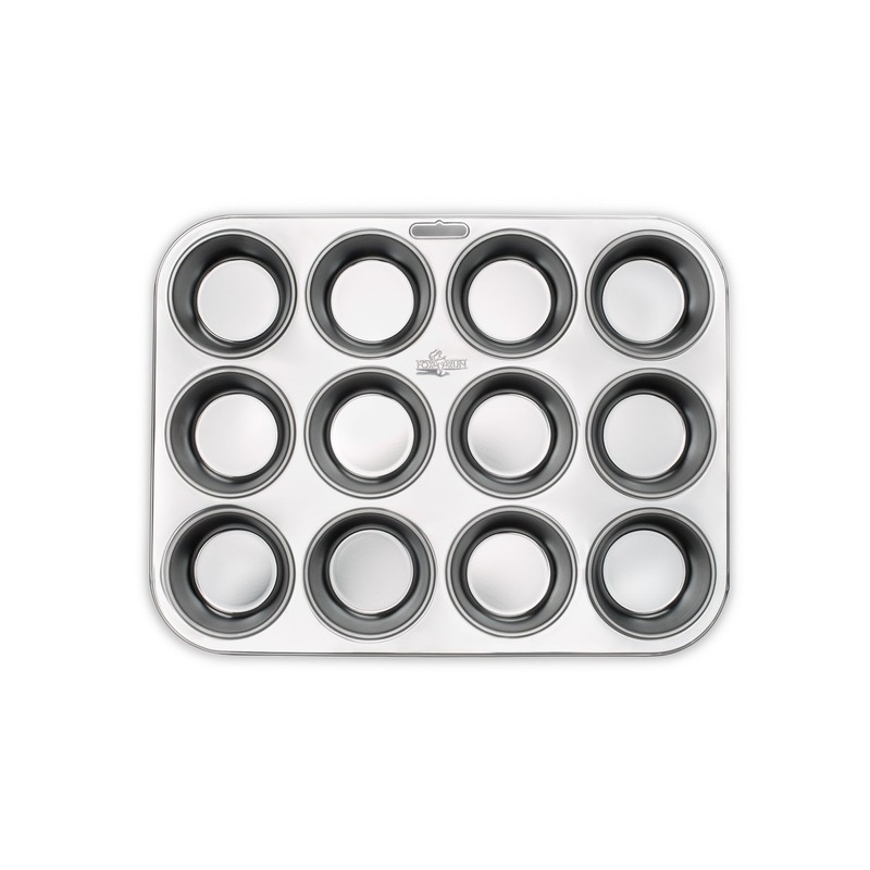 Fox Run Muffin and Cupcake Pan, 12 Standard Cup, Stainless