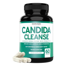 Candida Cleanse Detox (60 Unidades) Fórmula Avanzada Sin Sabor