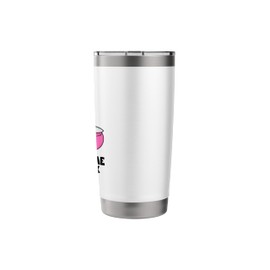Funny Shark in a Flamingo Pool Float / Floaty, Time to Relax Stainless Steel Insulated Tumbler