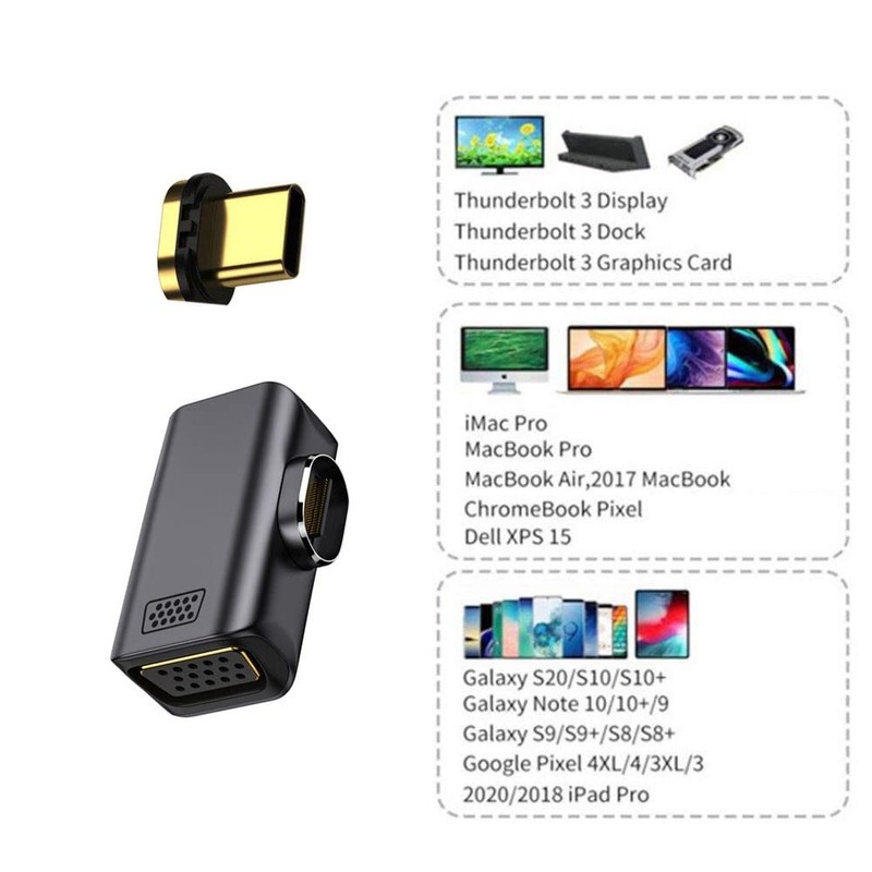 cablecc Magnetic Angled Type USB-C Type C to VGA RGB