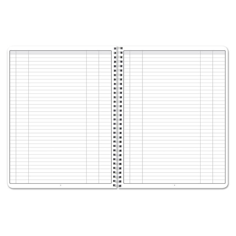 BookFactory Transaction Log Book Transactions Notebook Ledger Register - Wire-O,