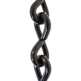 RCH Hardware CH-S50-06-BLK-10 Steel Basket Chain, Black (10 Feet)