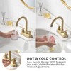 YardMonet Gold Bathroom Faucet, Brushed Gold Bathroom Faucet with 2-Handle