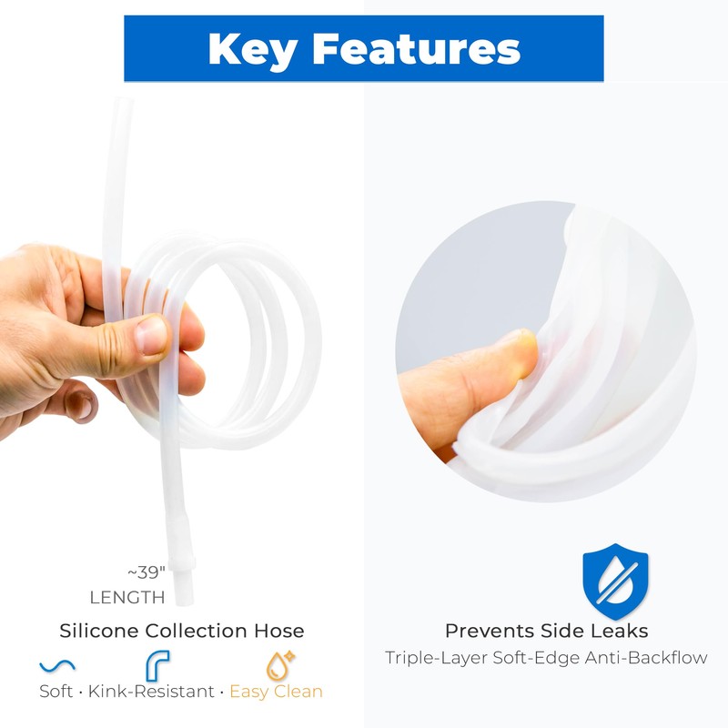 Wearable Urinal Collector with Reusable Silicone Urine Catheter Bag (2000ml
