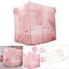 Luxury Princess 3 Side Openings Post Bed Curtain Canopy Netting