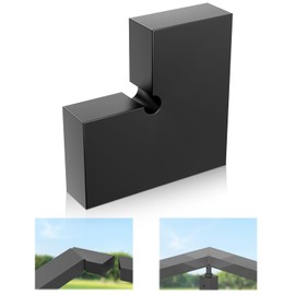 Gyykzz Handrail Corner Connector, 90 Degree Matte Black Handrail Accessories for Top Handrail Railing, High Strength POM Connecting Block Handrail Fitting for Corner Deck Cable Handrail System
