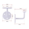 Set of 4 White Handrail Brackets, 63mm Banister Brackets for
