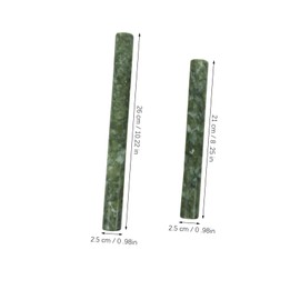 HOLIDYOYO 2 x Rolling Pin, Pizza Dough Roller Pen, Rolling Pin for the Kitchen, Pizza Roller, Bread Roller, Rolling Pin Made of Marble, Baker's Roller, Rolling Pins Made of Jade, French Flattening