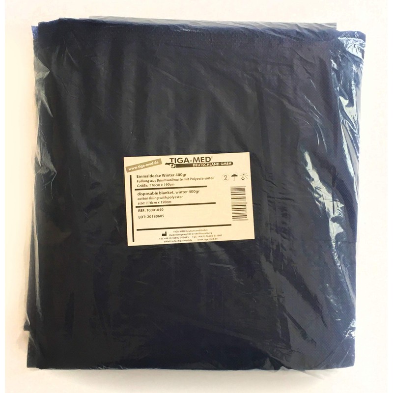 Tiga-Med Disposable Patient Blanket with Polyester Cotton Wadding Filling, 400