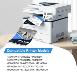 HenceBuy Compatible for TL-410X TL-410 TL-410H Toner Cartridges for P3302DW P3302DN M7102DW M7102DN M6802FDW M7202FDW M7302FDW M6702DW M6800FDW P3010DW P3012DW Printer (Black,2 Pack)