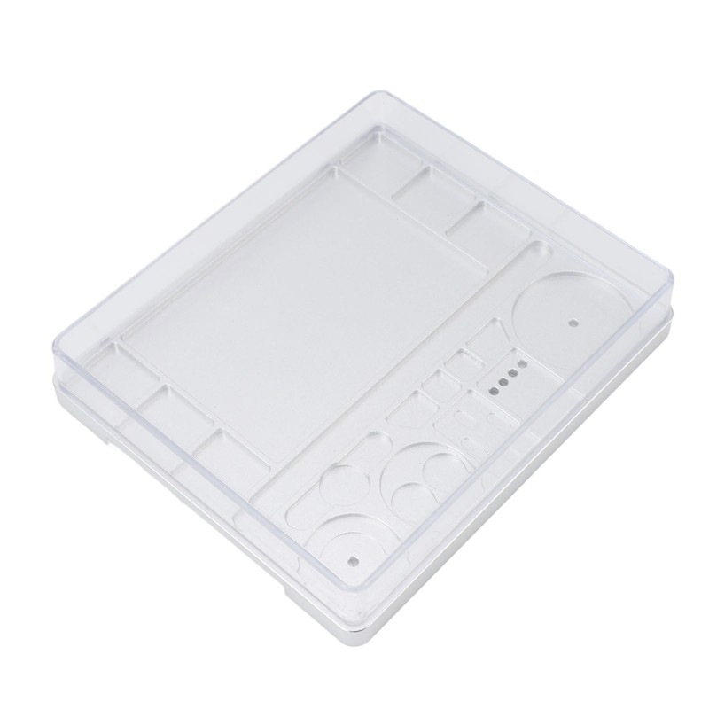 Watch Movement Repair Box Aluminum Alloy Storage Tray with Acrylic