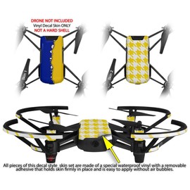 Skin Decal Wrap 2 Pack for DJI Ryze Tello Drone Ripped Colors Blue Yellow Drone NOT Included