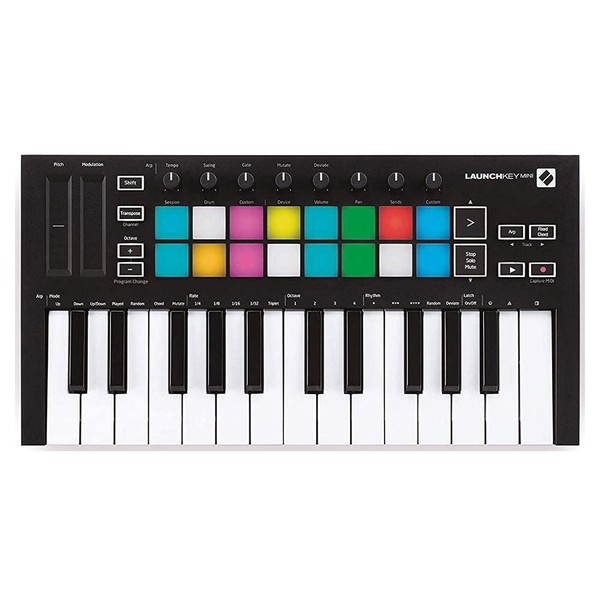 Novation Launchkey Mini [MK3] — Portable 25-Key, USB, MIDI Keyboard Controller with DAW Integration. Chord Mode, Scale Mode, and Arpeggiator — for Music Production