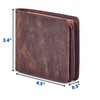Mens Wallet Real Leather Bifold RFID Blocking High Capacity Card