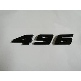 GLOSS BLACK 496 ENGINE ID EMBLEMS - SET OF 3 NUMBERS