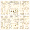 Gold Letter Stickers, 6 Sheets 1 Inch 3D Self Adhesive