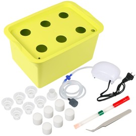 Aunifun Hydroponics Grower Kit DWC Hydroponic SystemSelf Watering Indoor Hydroponics Tools DIY Planting Container Include Aquarium Air Pump Buoy Planting Box