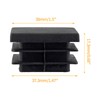 Uenhoy 30 Pcs 1-1/2" Square Plastic Plugs Insert End Caps
