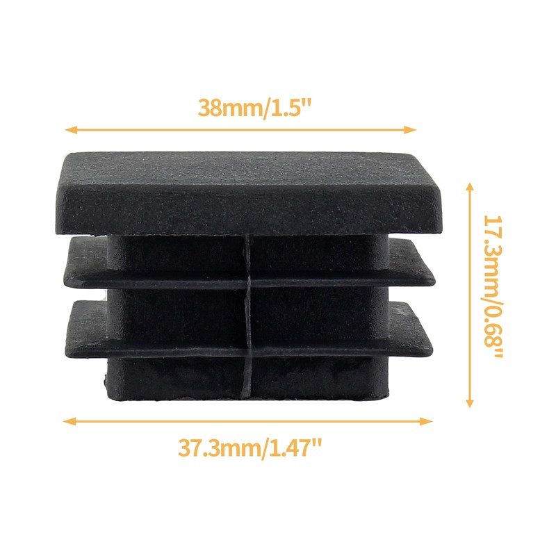 Uenhoy 30 Pcs 1-1/2" Square Plastic Plugs Insert End Caps