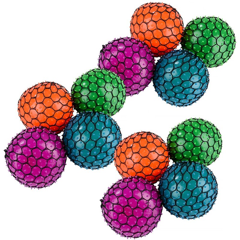 Rhode Island Novelty 3 Inch Neon Mesh Squeeze Ball, One
