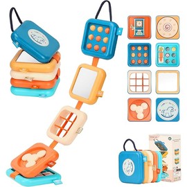 Busy Board for 1 Year Old, Montessori Toys for 1 Year Old, Easter Basket Stuffers for Toddler, Travel Activities Busy Board Busy Cube, Toys for 1 Year Old Boy Girl